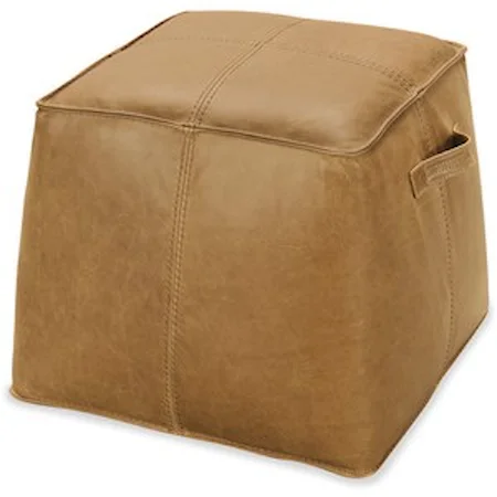 Dizzy Small Leather Ottoman